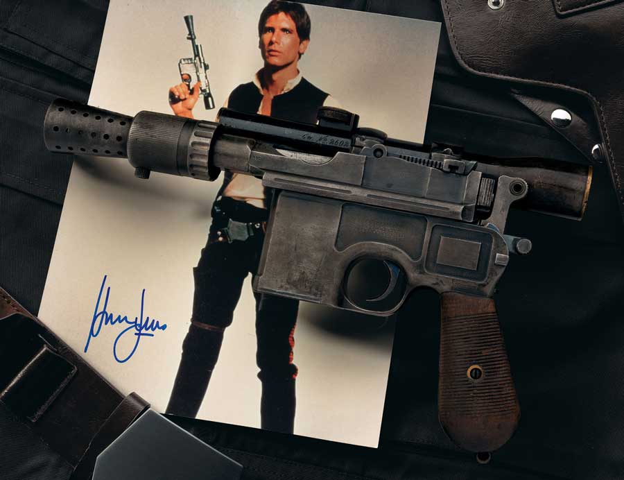The Han Solo Star Wars DL44 Movie Prop & Tomb Raider Gun Movie Prop at